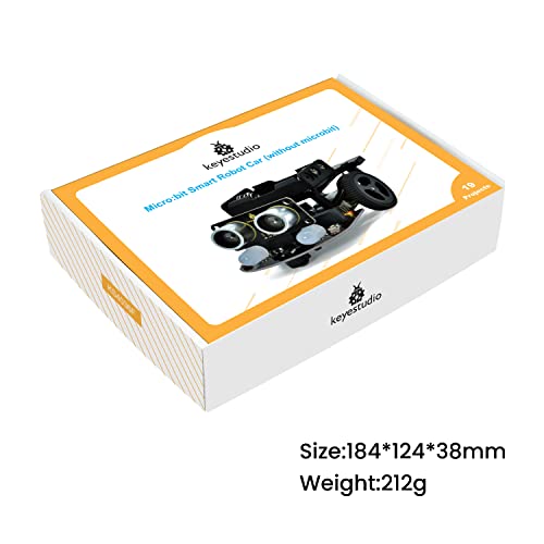 KEYESTUDIO Microbit Robot Car Starter Kit Compatible with BBC Micro:bit V2