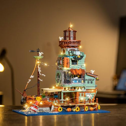 HSANHE Harbour Hotel Mini Bricks Building Kit, Ideas Creative Architecture Building Toys Birthday Gift for Adult Boys Girls -2142 Pieces - color: Harbour Hotel