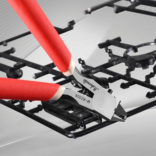 Model Nippers 4.8" Ultra Thin Single Blade Gundam Nippers, Sprue Cutter Hobby Nippers, Model Kit Nippers for Plastic Gunpla Model Building Professional Nipper Case & Mineral White Oil - style: Ultra-thin (Cloth Pack)