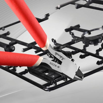 Model Nippers 4.8" Ultra Thin Single Blade Gundam Nippers, Sprue Cutter Hobby Nippers, Model Kit Nippers for Plastic Gunpla Model Building Professional Nipper Case & Mineral White Oil - style: Ultra-thin (Cloth Pack)