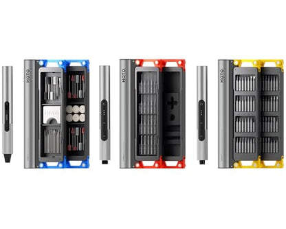 HOTO SNAPBLOQ 3-in-1 Mini Power Tool Kit – Mini Drill & Rotary Tool, Electric Screwdriver with 114 Accessories, Magnetic Modular System, Ideal for 3D Printing Finishing, Electronics Repair, DIY Crafts