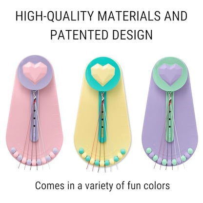 Choose Friendship Bracelet Making Kit – DIY Craft Loom for Kids Ages 8+, New & Improved Design, Includes 20 Threads, Makes 8 Bracelets, Yellow “Taffy” - color: Taffy