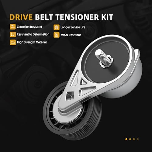 Belt Tensioner Serpentine Belt Idler Pulley Kit for Chevy C1500/C3500 96-00 - size: for K1500/K2500/C1500 1996-2000