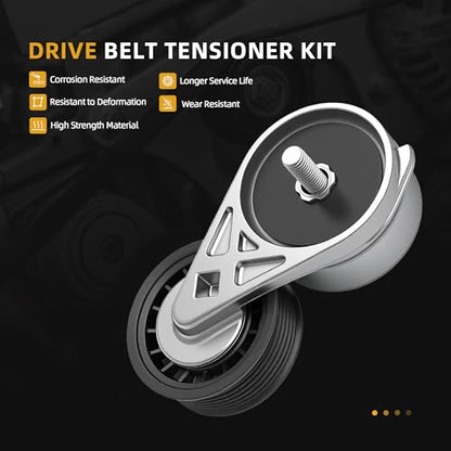 Belt Tensioner Serpentine Belt Idler Pulley Kit for Chevy C1500/C3500 96-00 - size: for K1500/K2500/C1500 1996-2000