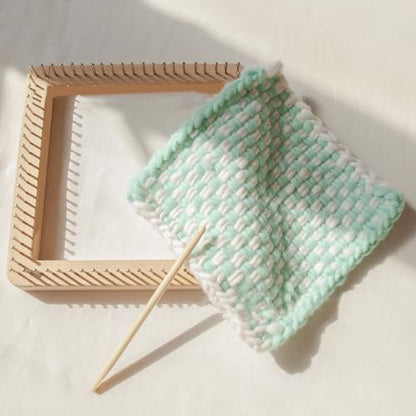 FOSA Pin Looms, Weaving for Adults, Wooden Knitting Hand Craft Wooden Knitting Board, Pin Weaving Kits for DIY Weaving Beginners, 10 * 10cm - size: 10*10cm