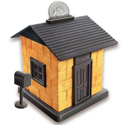 4M Mini Brick Architect Kit for Kids Ages 8-12 – Build a Brick House Money Bank, Mould 2 Sets of Plaster Bricks, STEM Construction Set with Trowel, Paint, Door, Windows, Roof, Educational Gift