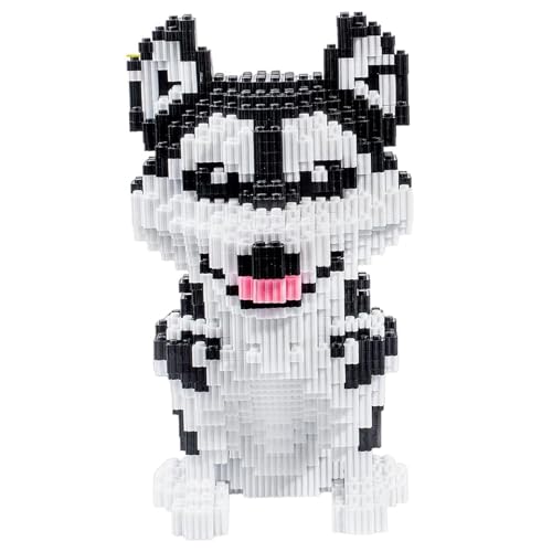 Micro Dog Building Husky Set, DIY Animal 3D Puzzle Building Toy Bricks Set, Educational Particle Building Blocks Toys Kits Gifts for Kids or Adults (4800 Pieces) - color: Husky Dog