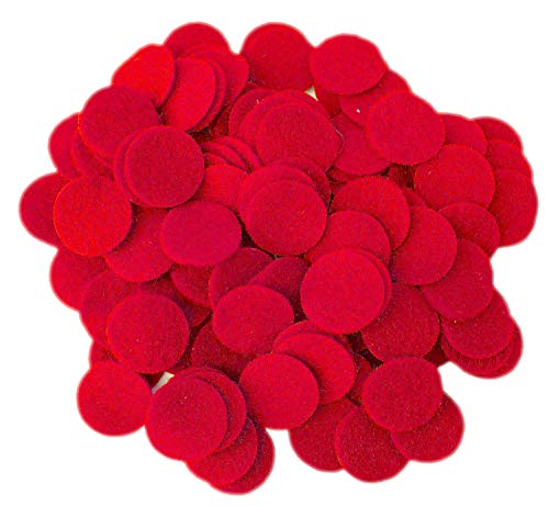 Playfully Ever After Red Craft Felt Circles (1.5 Inch - 94pc) - size: 1.5 Inch - 94pc