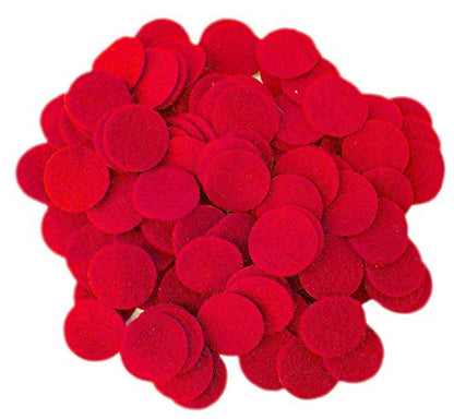 Playfully Ever After Red Craft Felt Circles (1.5 Inch - 94pc) - size: 1.5 Inch - 94pc