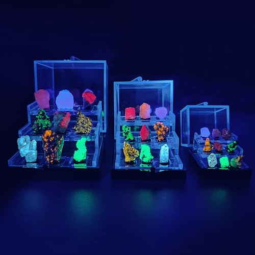 Naturally Fluorescent Mineral Specimens - Glowing Under UV - Rare Collectibles (Medium) - size: Medium