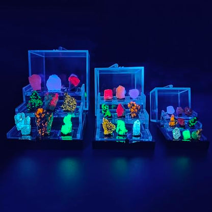 Naturally Fluorescent Mineral Specimens - Glowing Under UV - Rare Collectibles (Medium) - size: Medium