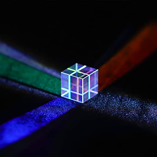 25mm Optical Glass X-Cube Prism RGB Dispersion Prism Physics Teaching Gift - size: 25mm X-Cube