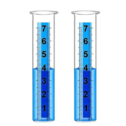 Rain Gauge Replacement Tube, Accurate Rain Gauges Outdoors Best Rated, 7" Capacity Rain Gauge Tube Replacement for Yard & Garden, Water Gauge for Rain (Large Scale Tube) - size: 2 Large Scale tube