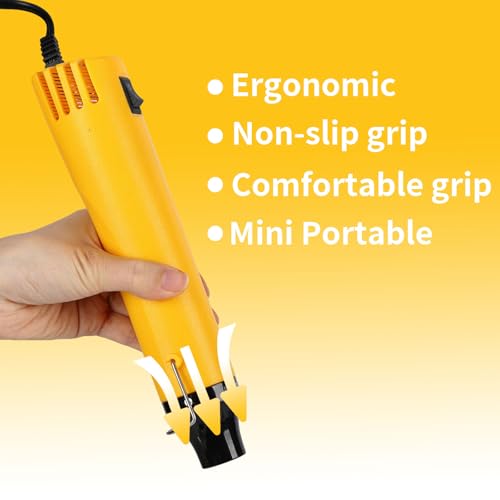 Heat Gun 300W, Handed Hot Air Gun for Crafting and DIY (Yellow) - color: Yellow