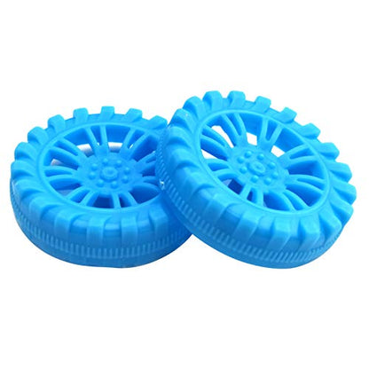 EUDAX 30mmx8mm Plastic Roll 2mm Dia Shaft Toys Wheel and 2mmx100mm STEM Shaft Round Rod Axles for DIY Toy RC Car Truck Boat Helicopter Model Part (Blue, 100pcs) (Pack of 2) - color: Blue, size: 100pcs (Pack of 2)