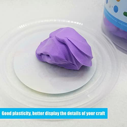 Air Dry Modeling Clay 10.5 oz Ultra Light Soft Magic Clay DIY Moulding Dough Primary Colors for Adults Kids Art Craft Kit Purple - color: Purple