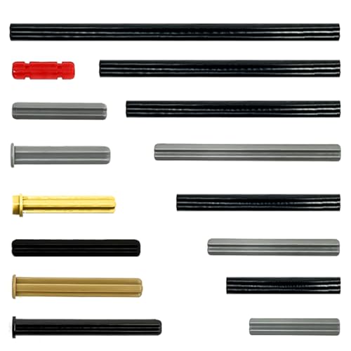 120 Pieces Axle Rods Assortment Pack, Axle Connectors Building Blocks Accessories for Building with 15 Size, Compatible with legoes Parts and Pieces