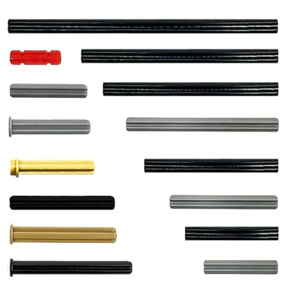 120 Pieces Axle Rods Assortment Pack, Axle Connectors Building Blocks Accessories for Building with 15 Size, Compatible with legoes Parts and Pieces
