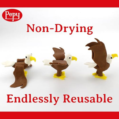 Pepy Plastilina Reusable and Non-Drying Modeling Clay; Set of 24 Bars, 1.4 Ounce Each, Perfect for Arts and Crafts Projects, Black - color: Black