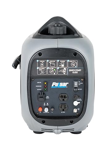Pulsar 2,300W Portable Gas-Powered Quiet Inverter Generator for Home Emergency Backup, Parallel Capability, With USB Outlet, Long Run Time, GX230N - style: 2300 Watts + Gas Only + USB + Lightweight