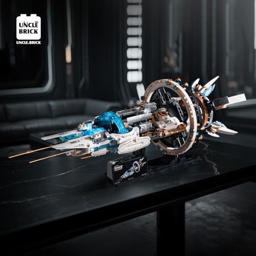UNCLE BRICK Space Spaceship Building Blocks Set,with Lights and Power Motor,Interstellar Space Station,Space Exploration Toy,Creative Gift Idea for Adults and Space Fans,for Boys and Gril Age 8-12