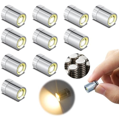 10PCS Warm White Mini LED Lights for DIY Craft, Model Displays, Miniatures - color: Warm White