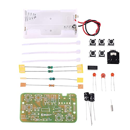 DIY Radio Kit, Icstation FM Radio Kit 76MHZ-108MHZ Soldering Project Radio Module DIY Kits Electronic Solder Practice Kit for Adults College Students Labs Physics Education