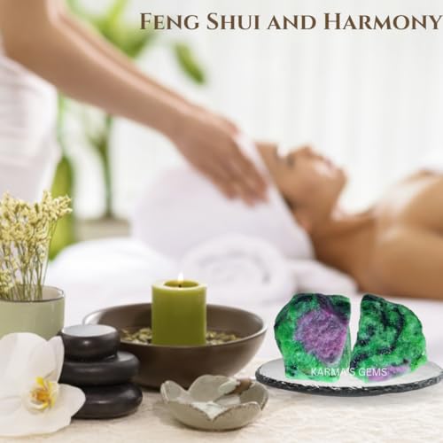 Crystals, Rocks, Jade, Crystals and Healing Stones, Witchcraft Supplies, Healing Crystals, Stones, Healing Stones, Rock Collection, Agate, Raw Stones (Ruby Zoisite, 2 Pcs) - color: Ruby Zoisite
