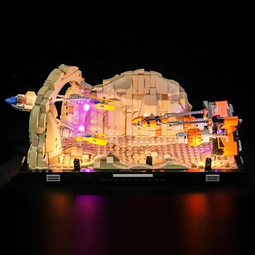 Vaodest Led Light for Lego 75380 Mos ESPA Podrace Diorama Building Blocks Model,Design and Configuration Compatible with Model 75380(Led Light Only, Not Building Block Kit) - style: 75380 Mos ESPA Podrace Diorama Set