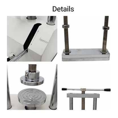 Hydraulic Dental Press Machine for Lab and Clinic - 2T / 4,000 lbs Manual Oil Press for Denture Flask, Portable Bench Top Compressor with Simple Manual Operation, 3.1" Lifting Height