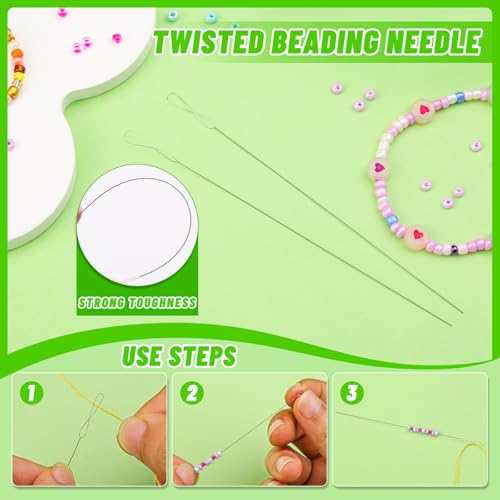 UOOU 86 Pcs Beading Needle Set, 6 Sizes Beading Needles for Seed Beads