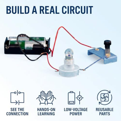 1 Pc Electrical Circuit Experiment Kit, Small Bulb Lights Up Kit Basic Physic Science Playset Educational Kit Use Safety Easy Installation, Learning and Education, Educational Science Kits