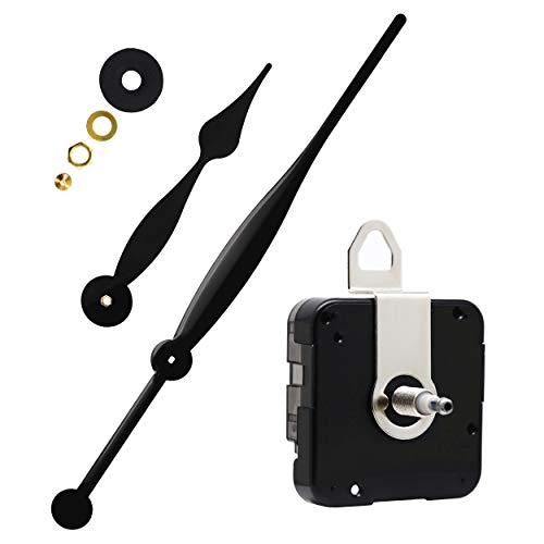 TIKROUND 12888 High Torque Quartz Clock Movement Replacement Parts with 350 mm / 13.78 Inch Long Spade Hands - size: Total minute hand length 13.78 inch