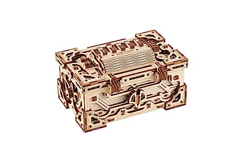 Wood Trick Enigma Chest Puzzle Box 3D Wooden Puzzles for Adults to Build - color: Enigma Chest