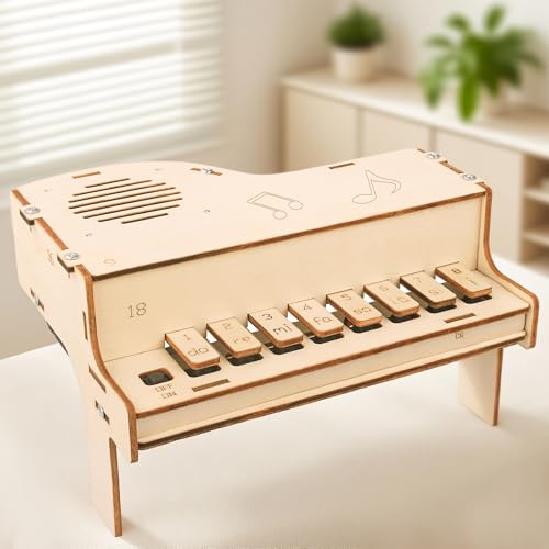 Poraxy STEM Toys for Girls Age 8-12, Playable Piano,Wooden 3D Puzzles Craft Kits for Girls Ages 8 9 10 11 13 14 15 16, Science Kits for Kids 12-14 Christmas Birthday Gifts for Girl Boy Teen