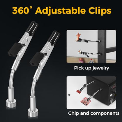 Helping Hands Clamp Metal, Adjustable Third Hand Soldering Holder Stand For Electronics, Hobby DIY, Craft, Jewelry, PCB Repair Solder Aid Station (Yellowblack, small) - color: Yellowblack, size: Small