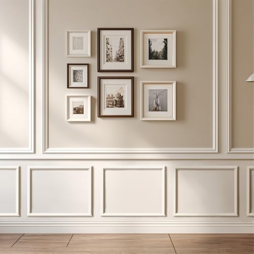 3 Sets Peel and Stick Wall Molding Kit, 16x24 Inch Premade Wainscoting Frames - color: 16''x24''-3pack