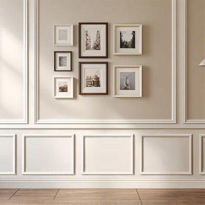 3 Sets Peel and Stick Wall Molding Kit, 16x24 Inch Premade Wainscoting Frames - color: 16''x24''-3pack