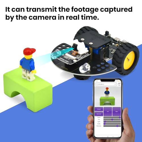 KEYESTUDIO ESP32-CAM Vision Smart Car Kit for Arduino,Educational Camera Coding Kit（Battery not Included