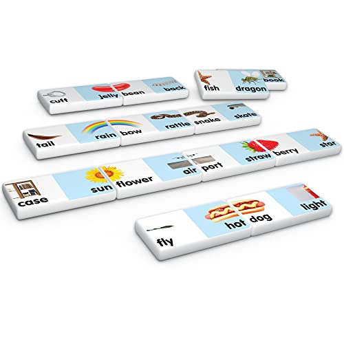 Junior Learning Compound Words Dominoes - 28 Piece Educational Game Set