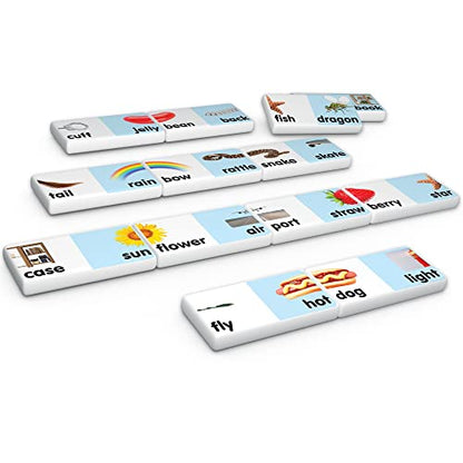 Junior Learning Compound Words Dominoes - 28 Piece Educational Game Set