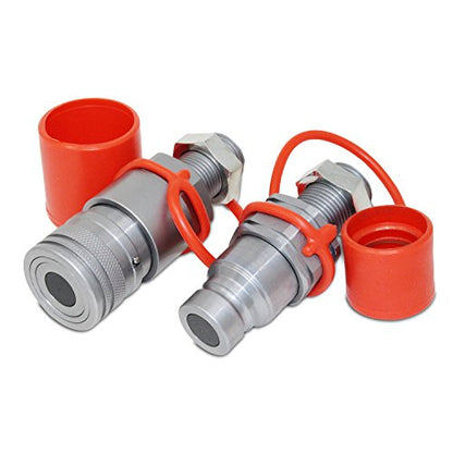 Summit Hydraulics Flat Face Hydraulic Quick Connect Coupler, 5/8 ORFS Bulkhead Skid Steer Mount