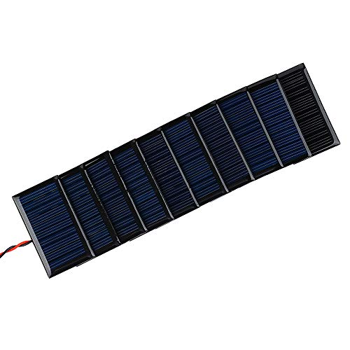10Pcs 5V 30mA Mini Solar Panels for Mini Solar Cells DIY Electric Toy Materials Photovoltaic Cells Solar DIY System Kits 2.08"x1.18"(5V 30mA 53mmx30mm)