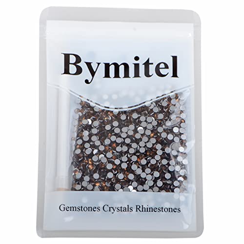 1440PCS Art Nail Rhinestones Non Hotfix Glue Fix Round Crystals Glass Flatback for DIY Jewelry Making with one Picking Pen (ss16 1440pcs, Smoked Topaz) - color: Smoked Topaz, size: ss16 1440pcs