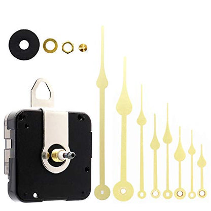 Youngtown 12888 Clock Movement 13/64" Thread Battery Replacement Gold hands - color: Gold, size: thread length 13/64 inch