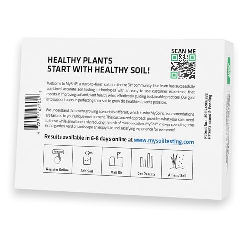 MySoil Soil Test Kit 2 Pack, Unlock Your Lawn & Garden Potential, Complete & Accurate Nutrient and pH Analysis with Recommendations Tailored to Your Soil and Plant Needs - size: 2 Kits