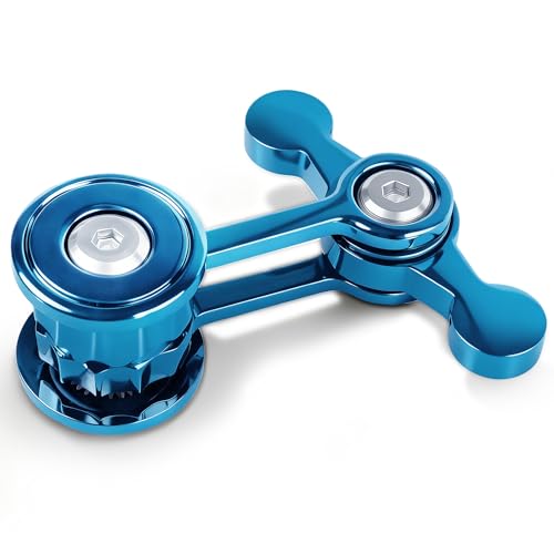 Fidget Spinner Toy for Adult Cool Gadgets Gifts for Teen Boy Metal Silent Figette Office Desk Toy Anxiety Stress Relief Item Quiet Calming Down Autism ADHD Tools Valentines Day Gifts for Him Men - style: blue