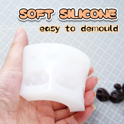 Nuvretk 7 Cute Silicone Molds for Needle Felting - Dog Nose Shapes for Stuffed Animals, DIY Crafts, and Accessories (Triangle) - size: DOG-Triangle
