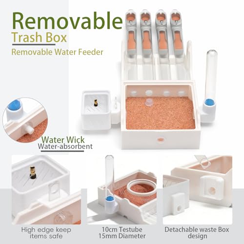 StackCore Stackable Series - White QuadTube (Four Tube Ant Nest) with Starter Tool Kit - size: White QuadTube