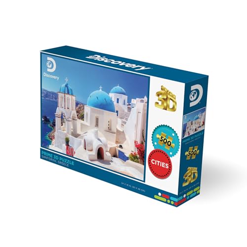 Prime 3D Discovery Landmarks, 500-Piece 3D Jigsaw Puzzle, 24x18